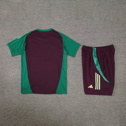Mexico Shorts Set-Brown and Dark Green