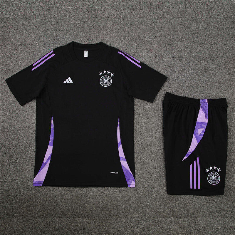 Germany Shorts Set-Black and Purple