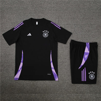 Germany Shorts Set-Black and Purple