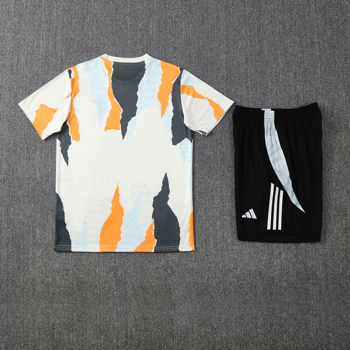 Real Madrid Shorts Set-White, Orange and Black