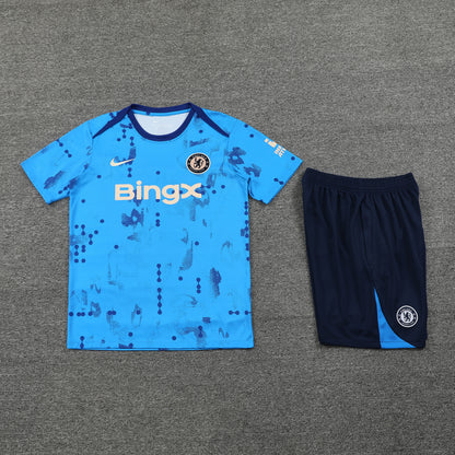 Chelsea Shorts Set-Light Blue and Black