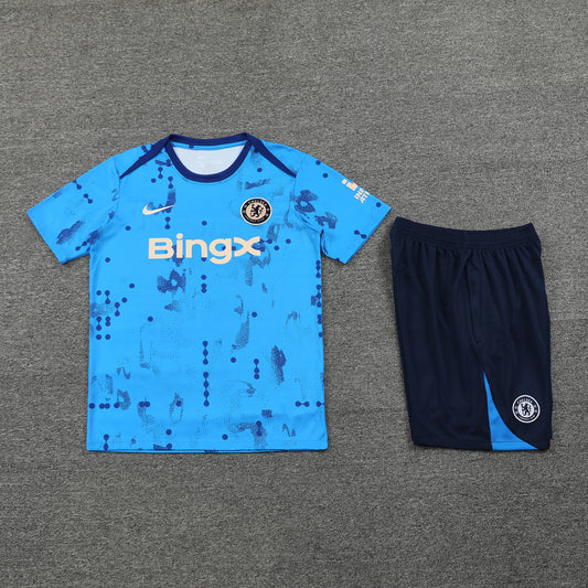 Chelsea Shorts Set-Light Blue and Black