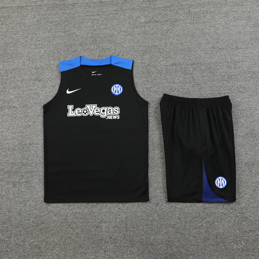 Inter Milan Vest Set-Black and Blue