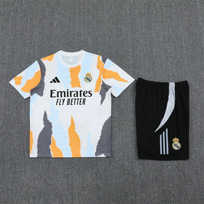 Real Madrid Shorts Set-White, Orange and Black