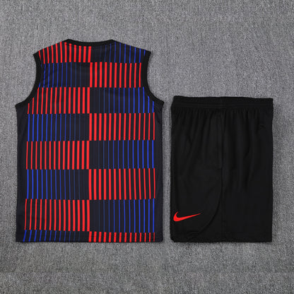 Barcelona Vest Set-Red, Blue and Black