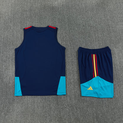 Spain Vest Set-Navy and Blue