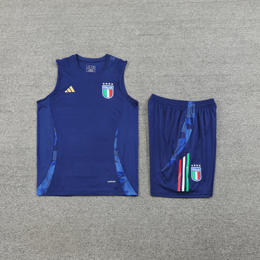 Italy Vest Set-Navy Blue