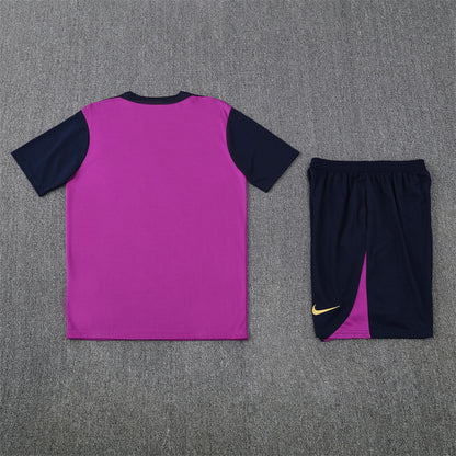 Barcelona Shorts Set-Purple and Navy Blue