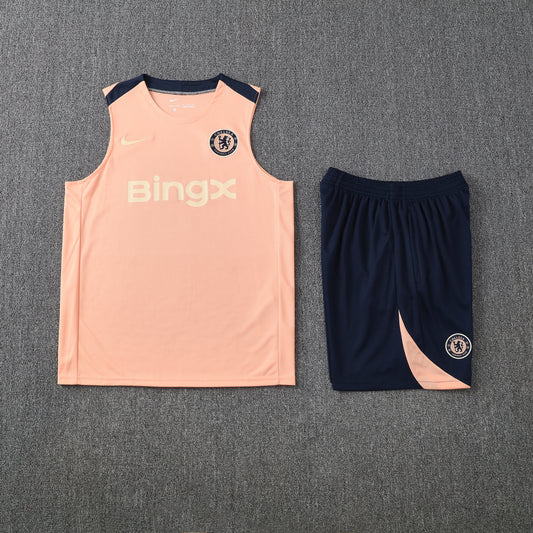 Chelsea Vest Set-Cream and Navy Blue