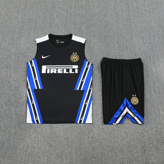 Inter Milan Vest Set-Blue, White and Black