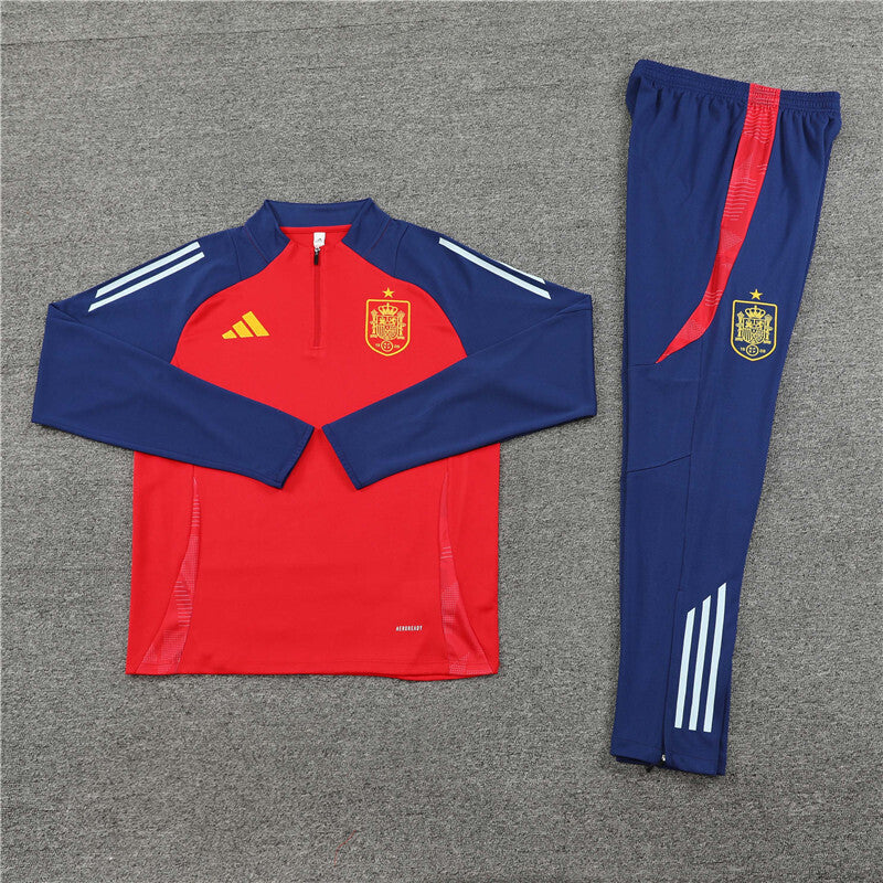 Spain Tracksuit-Red and Dark Blue