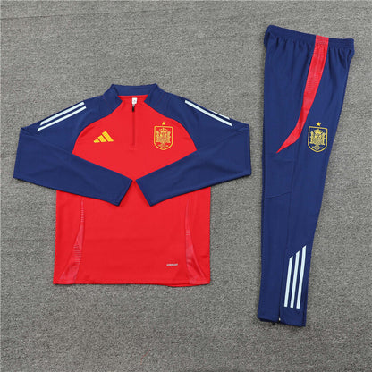 Spain Tracksuit-Red and Dark Blue