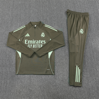 Real Madrid Tracksuit-Dark Green