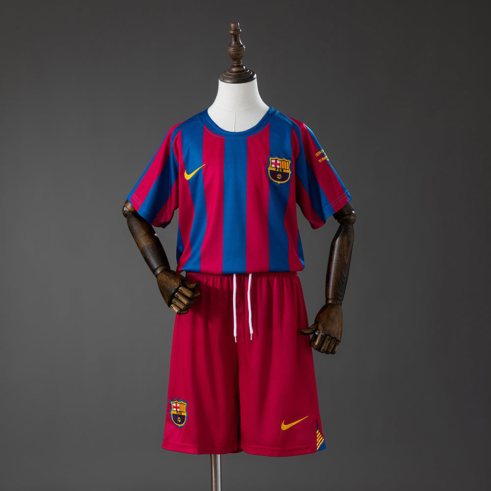 Barcelona 05/06 Home (UEFA Champions League) Retro Kids Kit