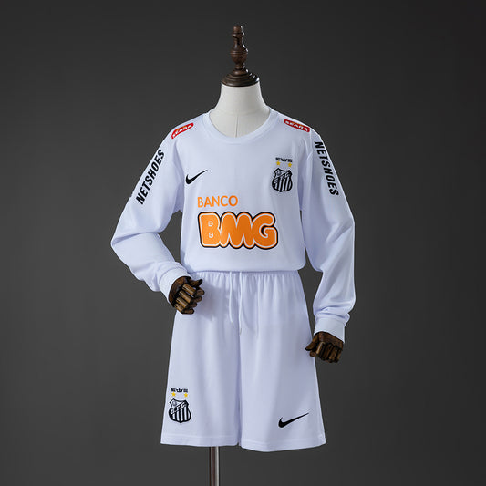 Santos 12/13 Home Retro Long Sleeve Kids Kit