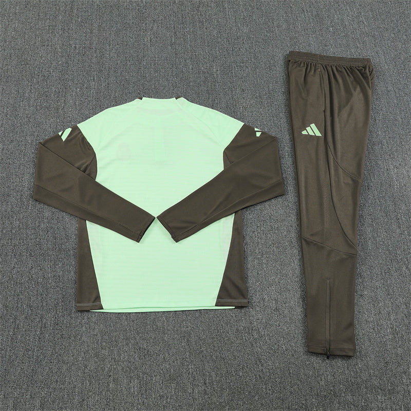 Real Madrid Tracksuit-Light Green and Olive Green