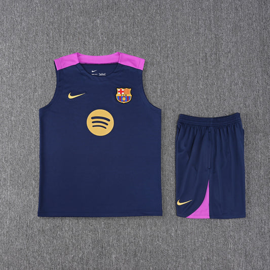Barcelona Vest Set-Navy Blue