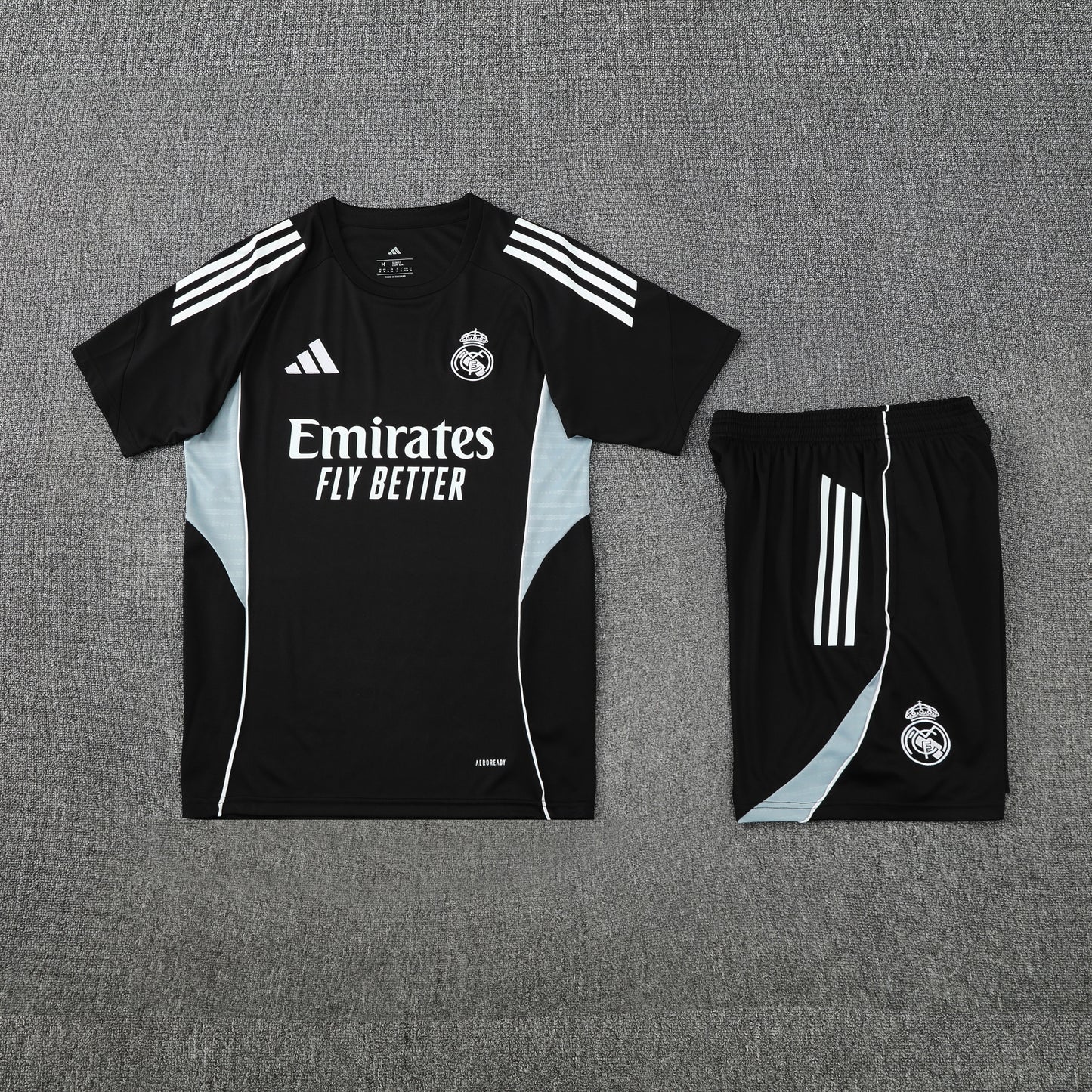 Real Madrid Shorts Set-Black and Grey