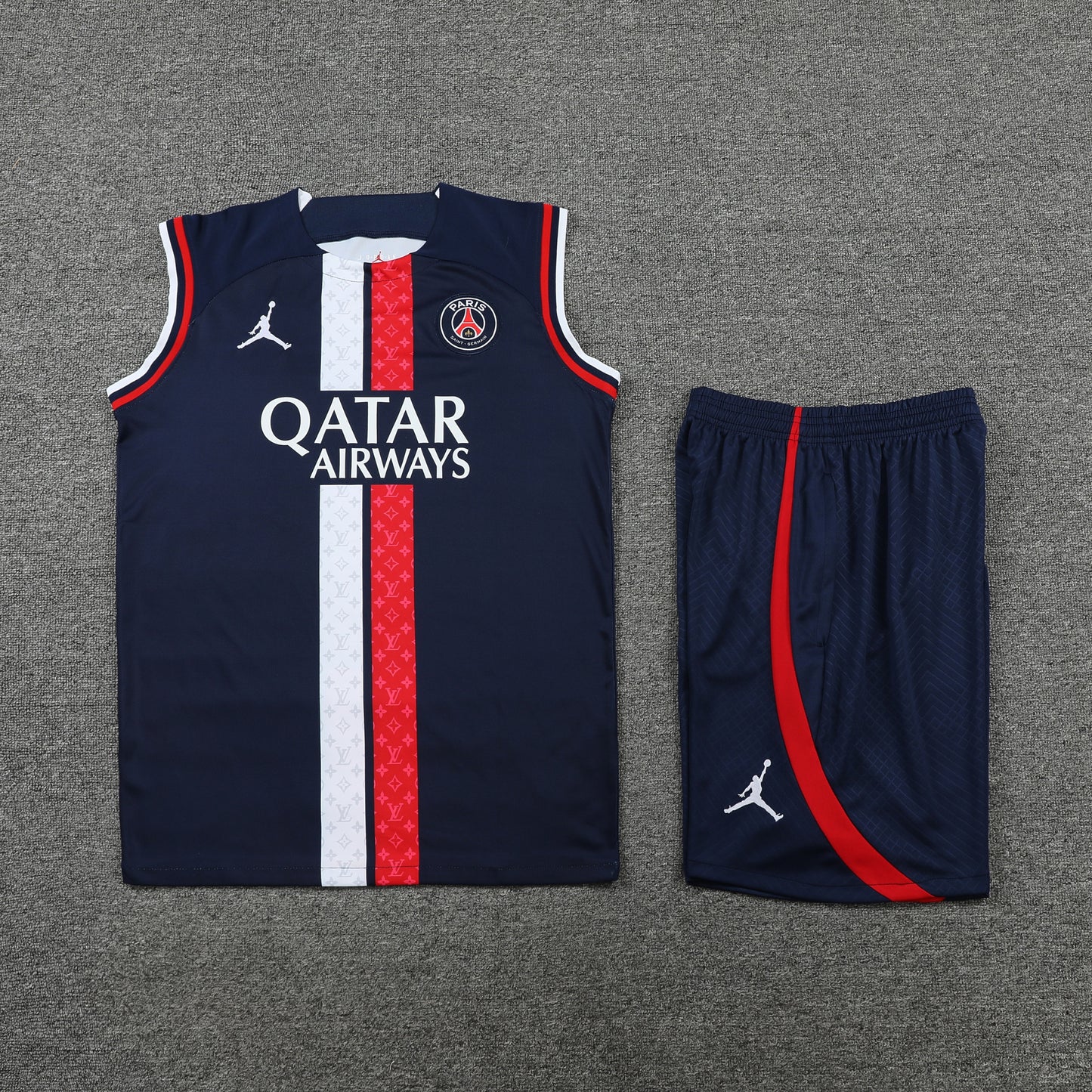 PSG Vest Set-Red, White and Navy Blue