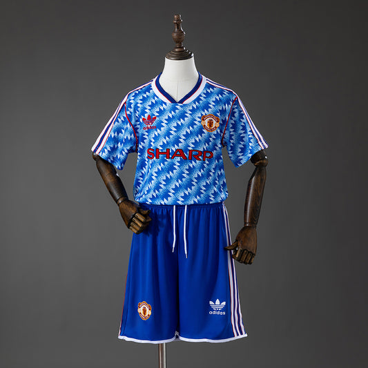 M-U 90/92 Away Retro Kids Kit Jersey