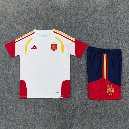 Spain Shorts Set- White, Red and Navy Blue