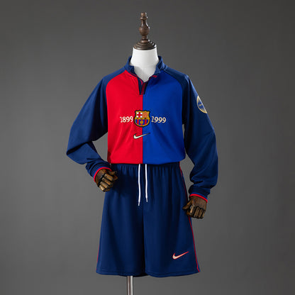 Barcelona 100th Anniversary Retro Long-Sleeve Kids Kit