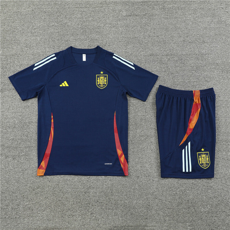 Spain Shorts Set-Navy Blue