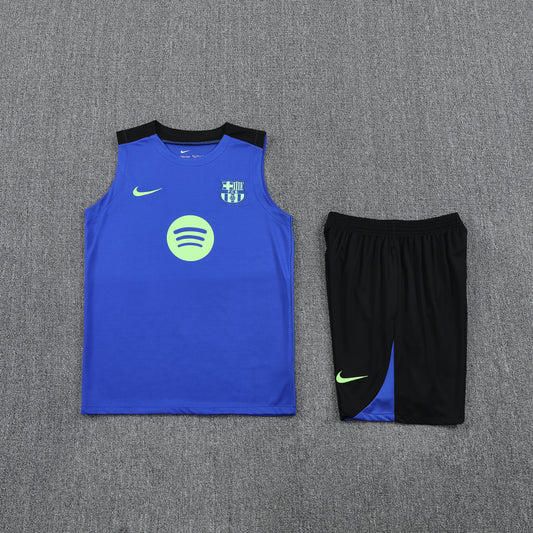 Barcelona Vest Set-Blue and Black