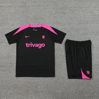 Chelsea Shorts Set-Black and Pink