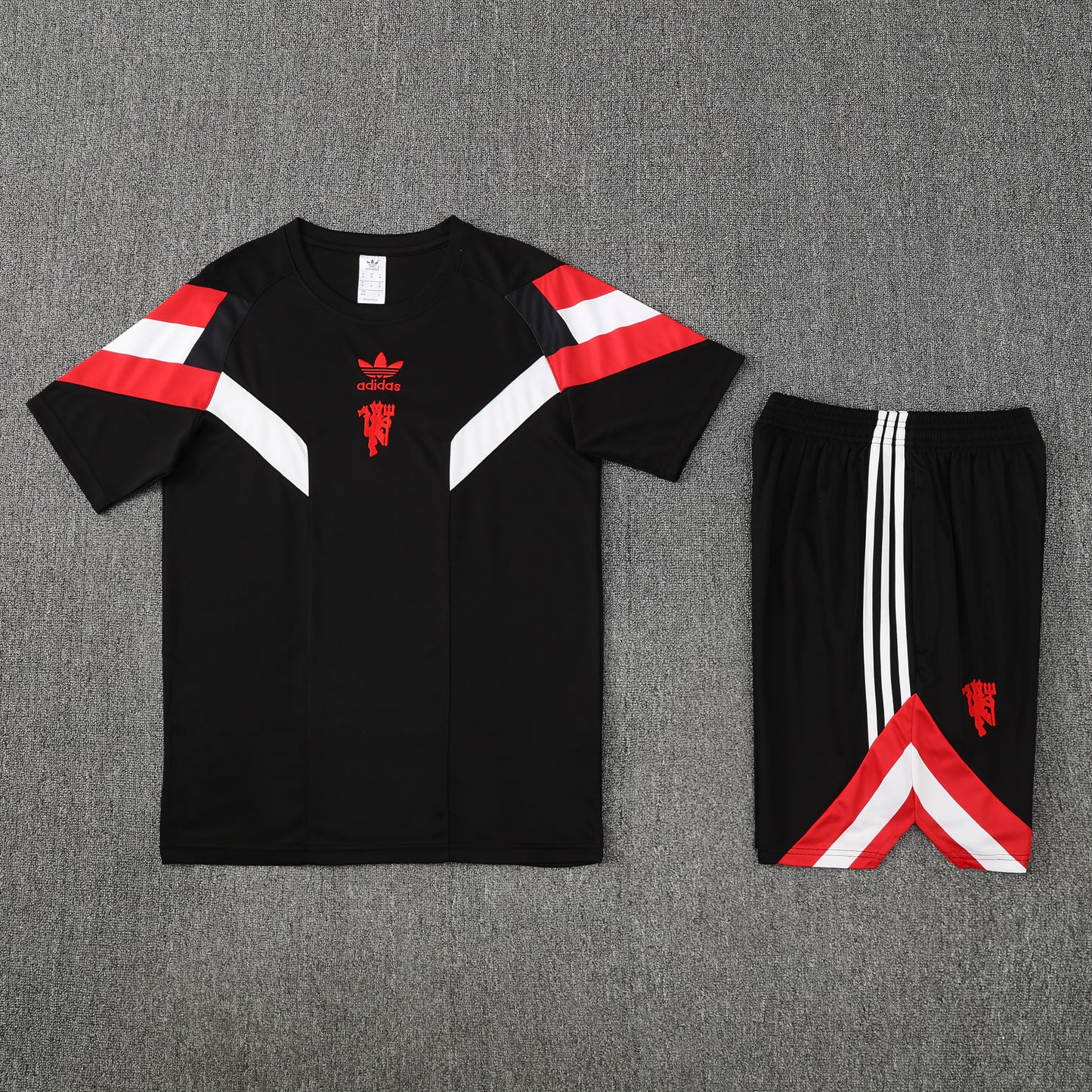 Chelsea Shorts Set-Black and Red