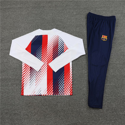 Barcelona Tracksuit-Red, White and Navy Blue