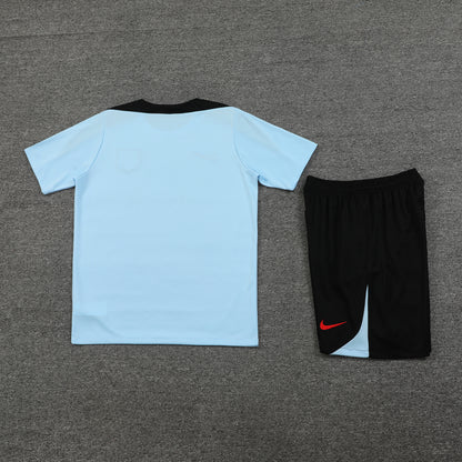 Barcelona Shorts Set-Light Blue and Black