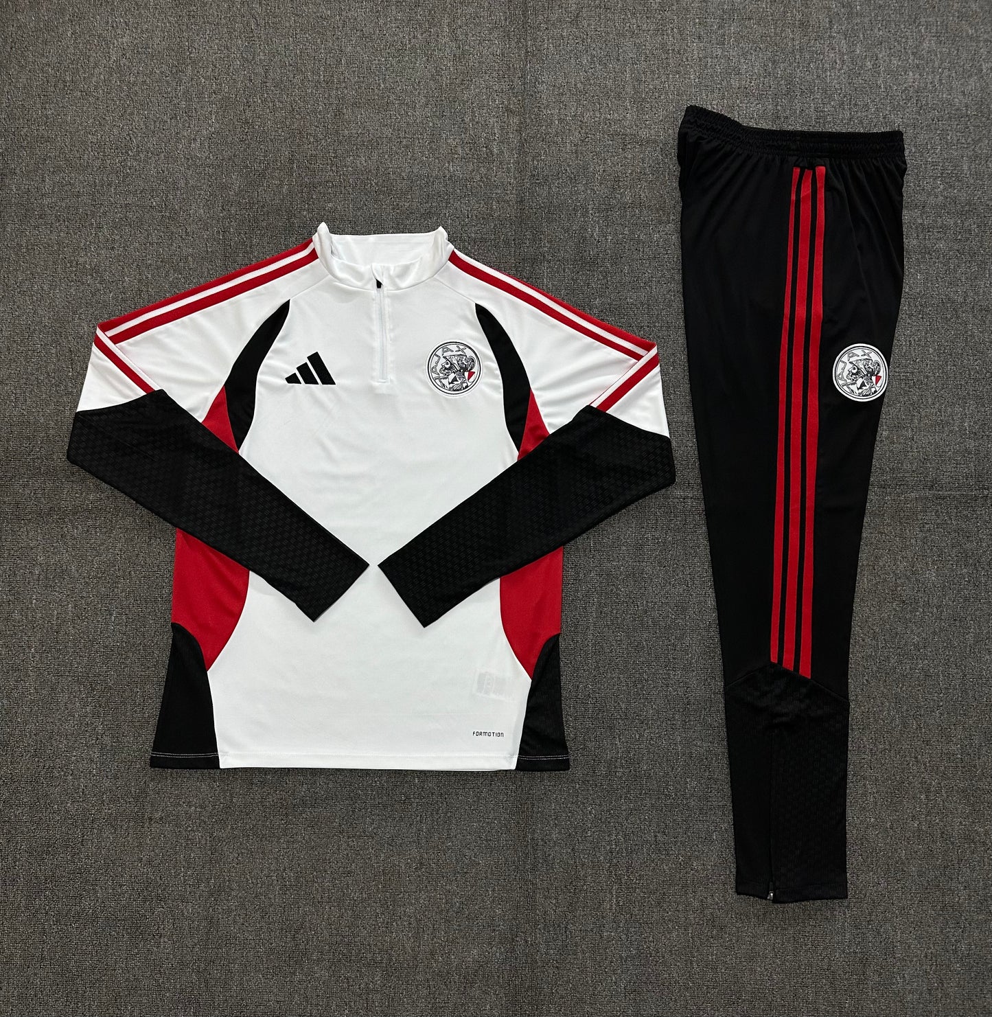 Ajax Tracksuit-White, Red and Black