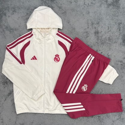 Real Madrid Windbreaker Set - White