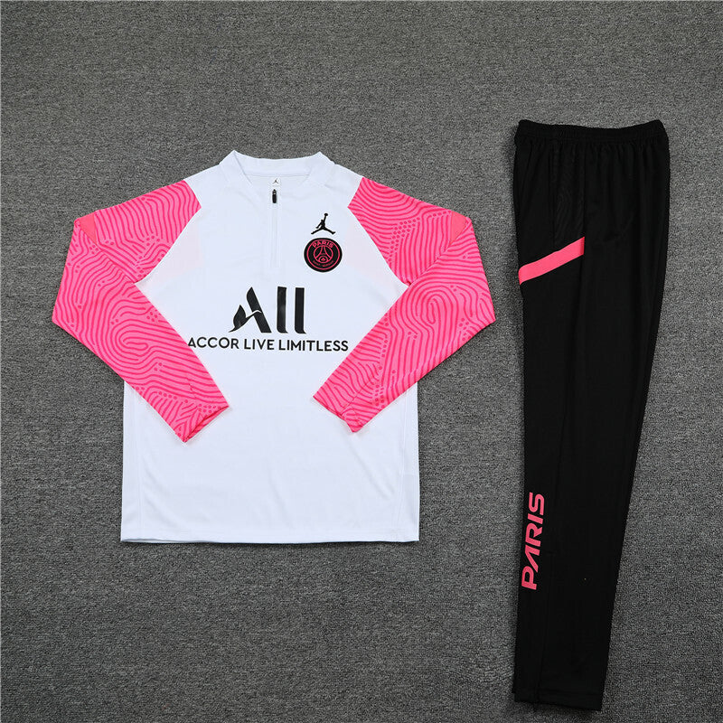 PSG Tracksuit-White, Pink and Black