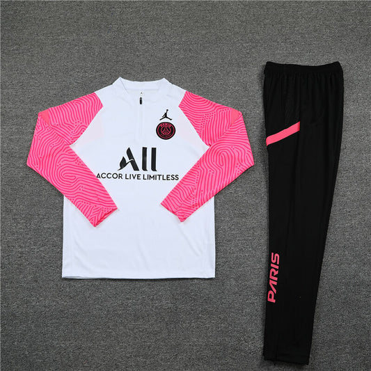 PSG Tracksuit-White, Pink and Black