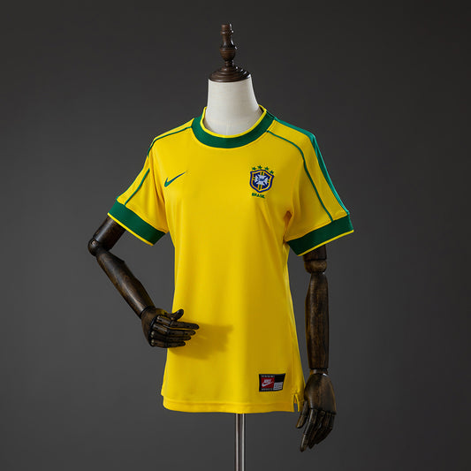 Brazil 1998 Home Women's Retro Jersey