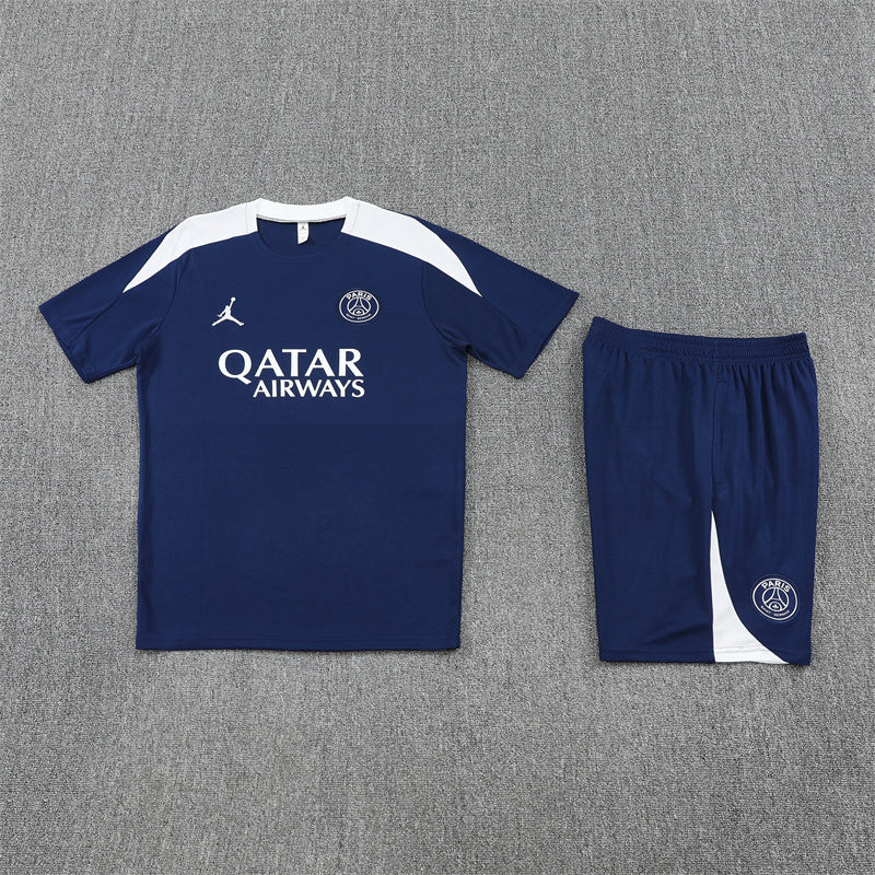 PSG Shorts Set-Navy Blue and White