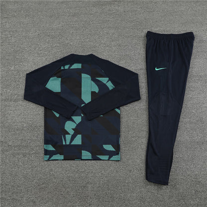 Barcelona Tracksuit-Black and Green