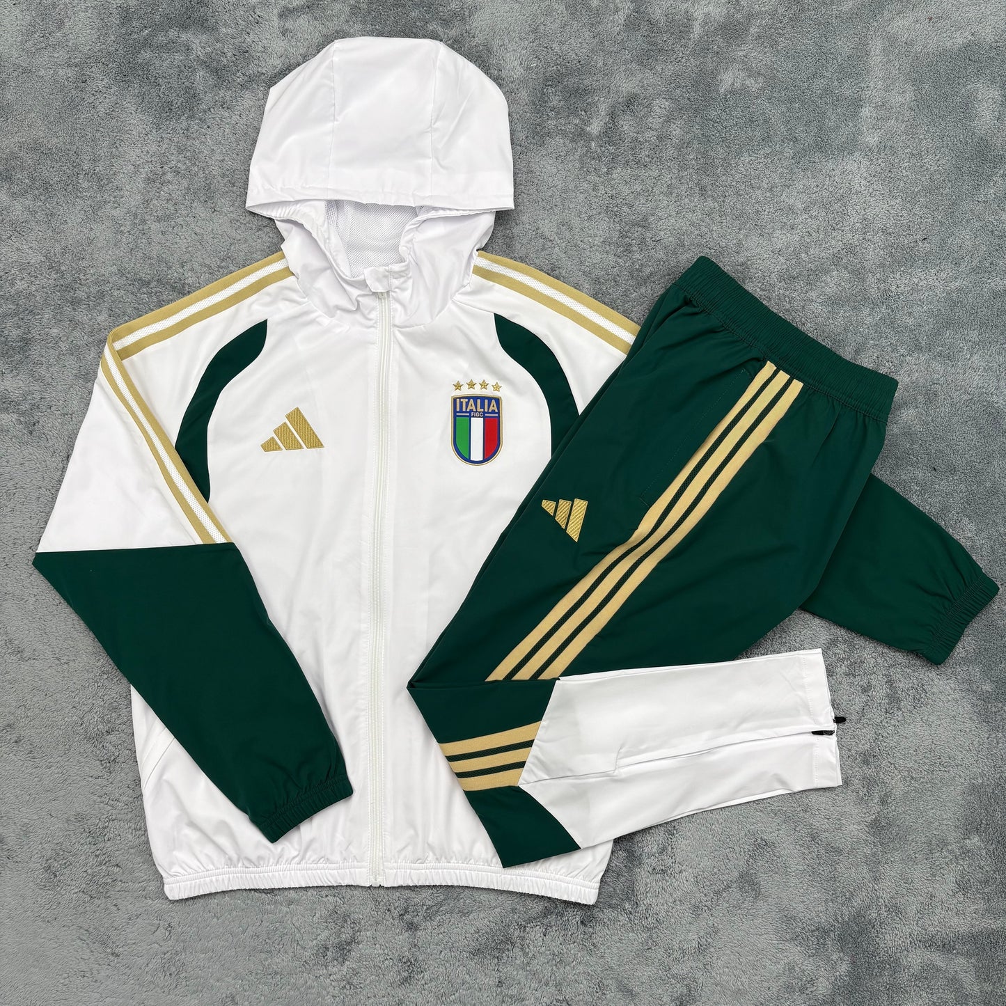 Italy Windbreaker Set - White