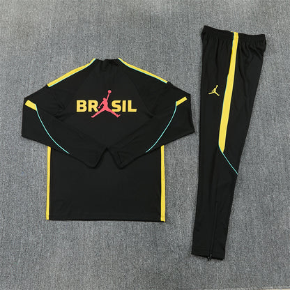 Brazil Tracksuit-Black and Yellow