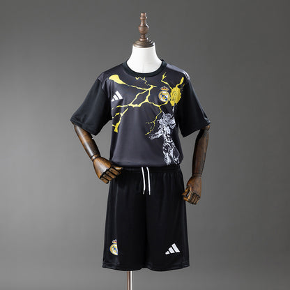Real Madrid 25/26 Avengers - Pre-Match(Black) Kids Kit