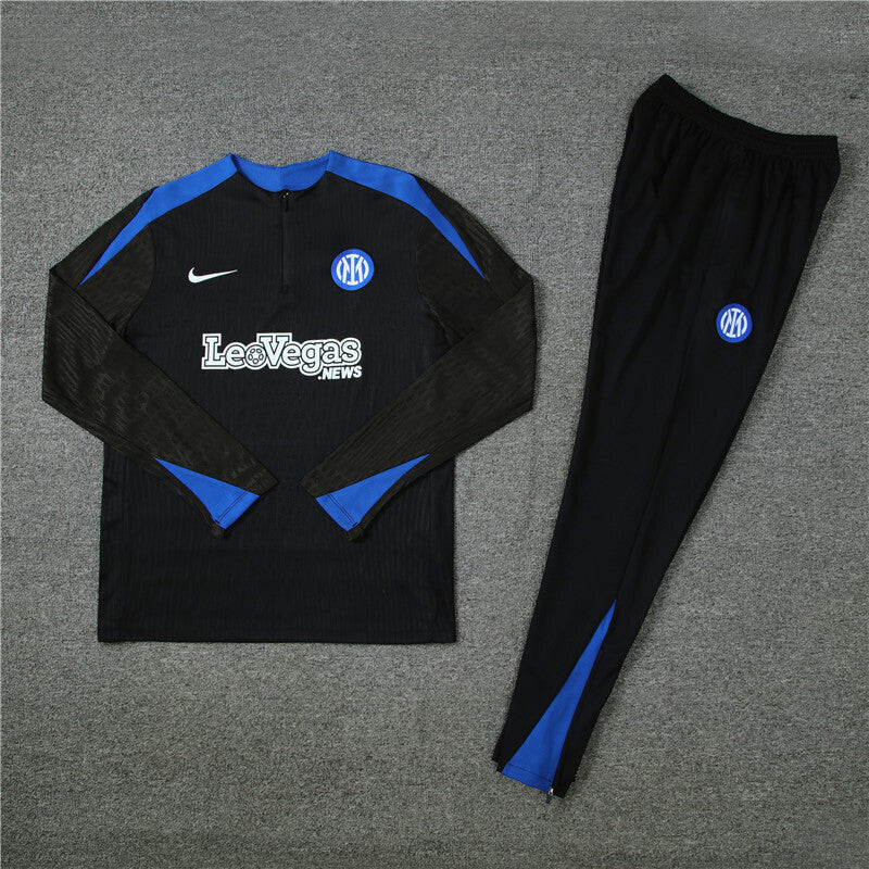 Inter Milan Tracksuit-Black and Blue