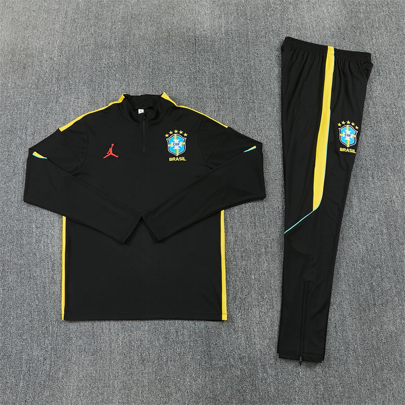 Brazil Tracksuit-Black and Yellow