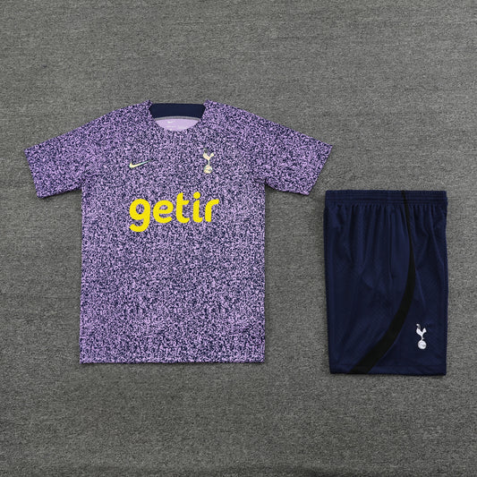 Tottenham Shorts Set-Purple and Navy Blue