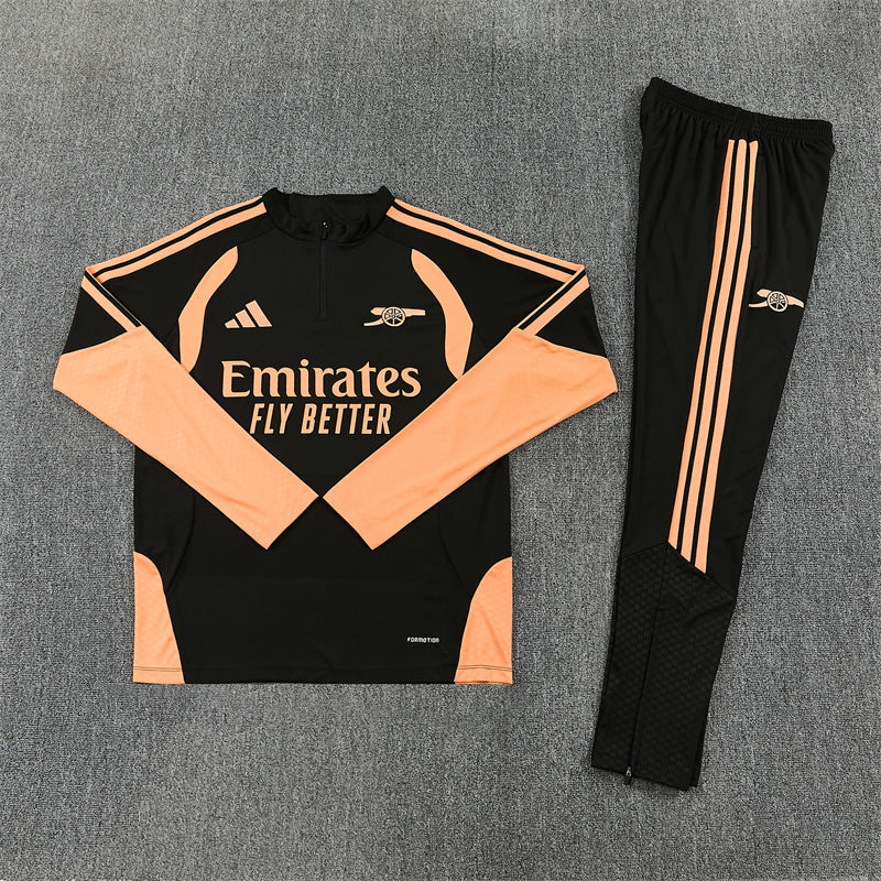 Arsenal Tracksuit-Black and Cream