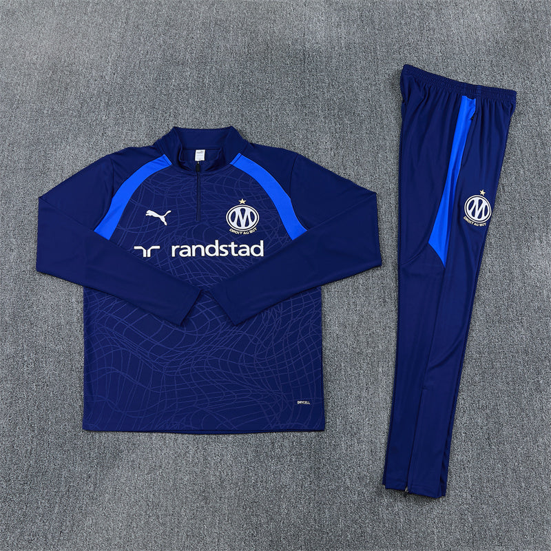 Olympique de Marseille Tracksuit-Navy Blue