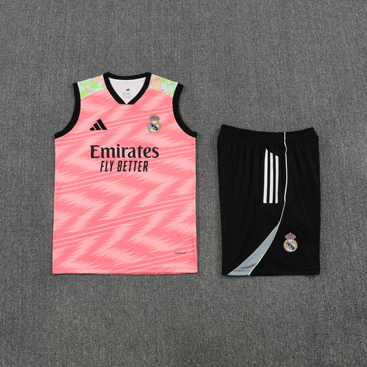 Real Madrid Vest Set-Pink and Black