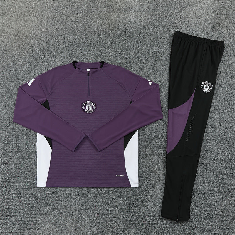 Manchester United Tracksuit-Purple and Black
