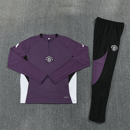 Manchester United Tracksuit-Purple and Black